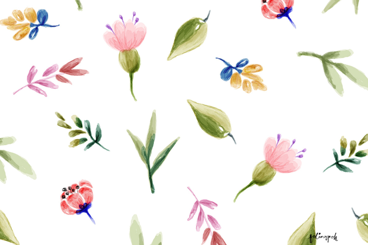 Set of Watercolor Floral, an Illustration by hellopop design (Photo 2 of 3)
