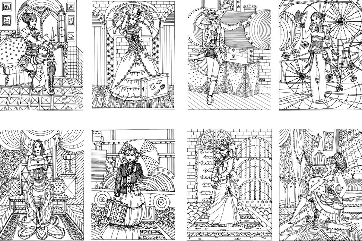 Steam-punk coloring book, an Illustration by ivanushka-art (Photo 5 of 5)