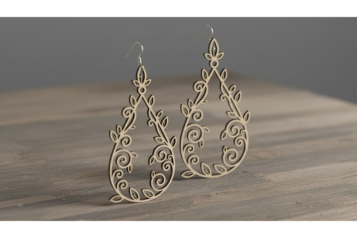 Flower Art Earring Designs, a Graphic by musafir_fashion (Photo 10 of 11)
