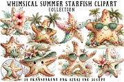 Whimsical Summer Starfish Clipart, an Illustration by OK Design (Thumbnail 1 of 6)