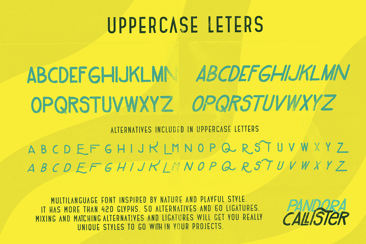 Pandora Callister Font preview 3