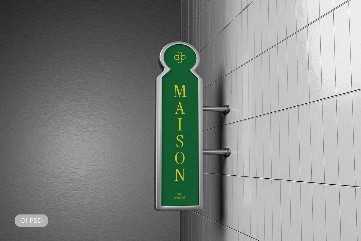 Vertical Signage Mockup, an Advertising Mockup by Fourshape (Photo 3 of 4)