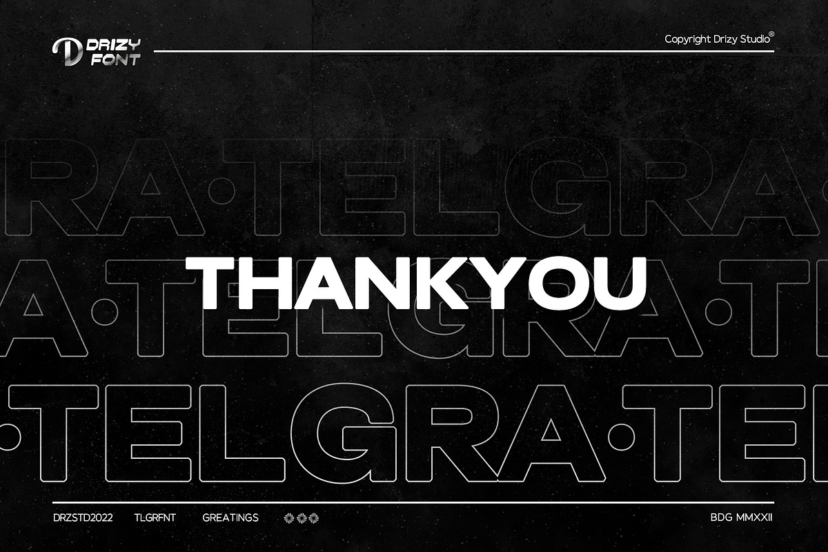 Telgra - Modern Expanded Font, a Sans Serif Font by Drizy (Photo 9 of 9)