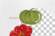 Oil Pastel Whimsical Tomatoes Set, a Food Illustration by Oleksandra Illustrates (Thumbnail 4 of 16)