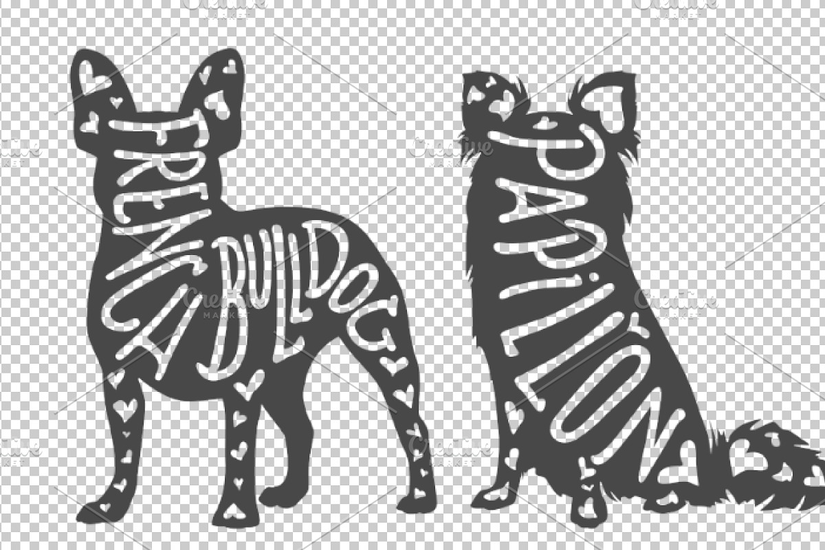 Companion and Toy Dogs Silhouettes, an Animal Illustration by pet design shop (Photo 11 of 15)