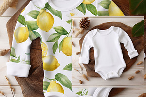 Baby Bodysuit Mockup PSD Set