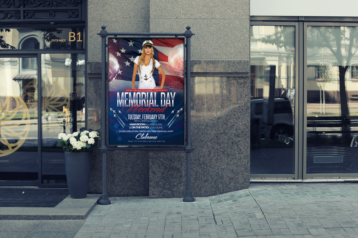 Memorial Day Weekend Flyer Template, a Flyer Template by Creative Waffle (Photo 3 of 5)