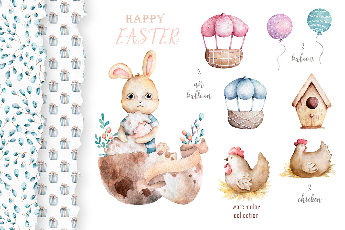 Happy Easter Spring Set, an Animal Illustration by Ann Art Houze (Photo 14 of 17)