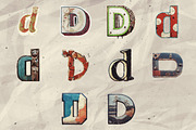 260 Stylized Alphabets (for collage), an Object Graphic by Megan Aili Designs (Thumbnail 5 of 28)