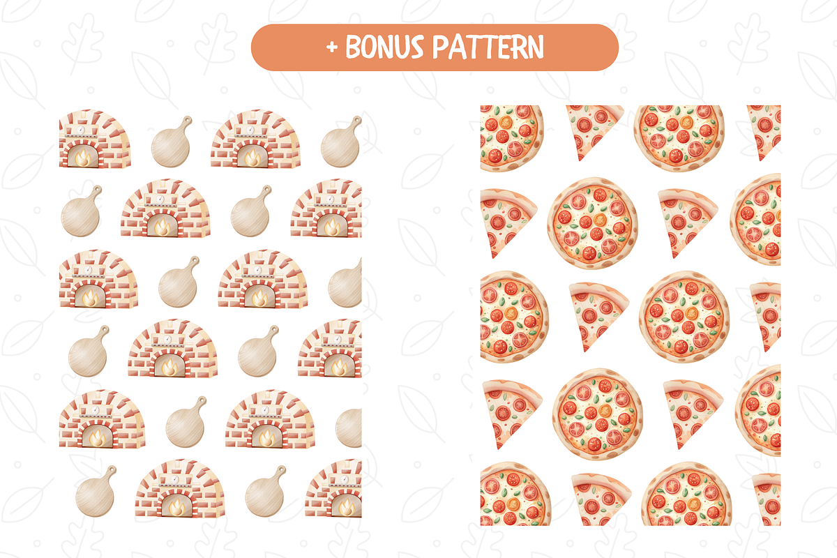 Pizza Party Clipart, Italian Food, an Illustration by TatiMockup (Photo 3 of 5)