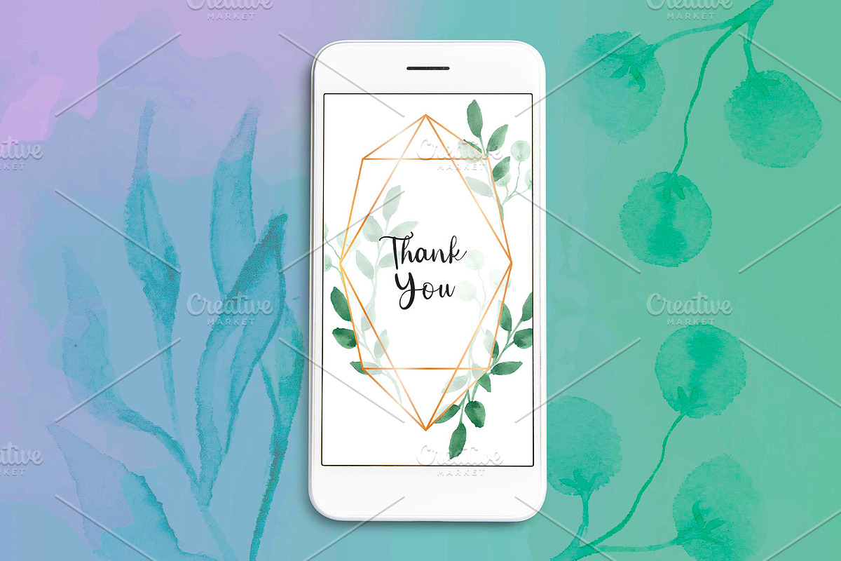 Watercolor leaves, a Decorative Illustration by Iryna Danyliuk (Photo 10 of 11)