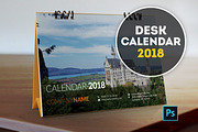 Desk Calendar (Template) 2018, a Stationery Template by graphicbox (Thumbnail 1 of 7)