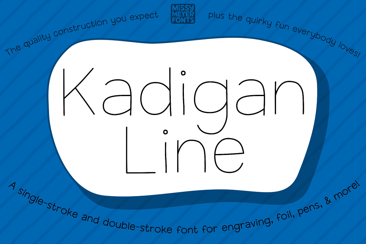 Kadigan Line - single-line font, a Sans Serif Font by Missy Meyer (Photo 1 of 8)