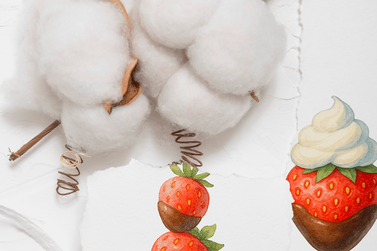 18 Strawberry Chocolate Clipart, a Decorative Illustration by Pati Charm Studio (Photo 7 of 7)