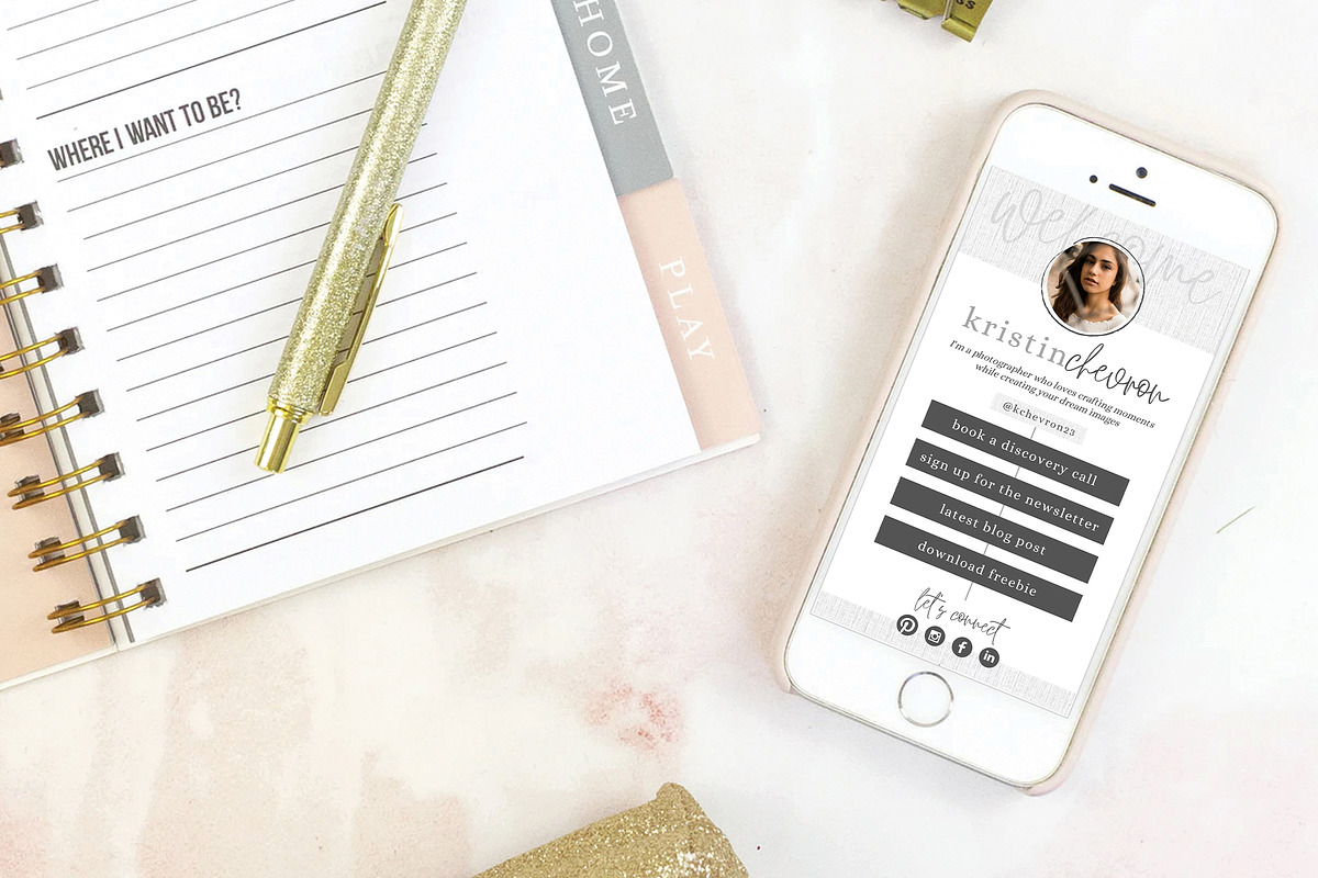 Instagram Link in Bio Page for Canva, a Social Media Template by Thirty One Palms Studio (Photo 3 of 6)