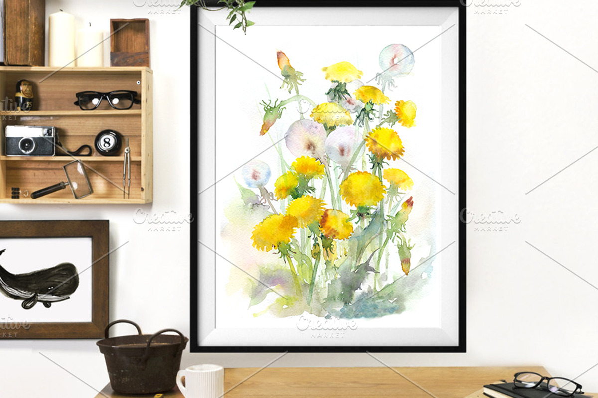 SALE! Watercolor dandelions, a Decorative Illustration by MaryAmi (Photo 3 of 3)