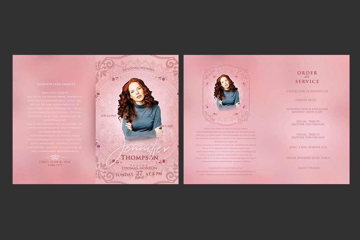 Funeral Program Template, a Brochure Template by DSGraphicDesign
