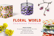 Floral World Seamless Patterns, a Pattern Graphic by AnnArt (Thumbnail 2 of 10)