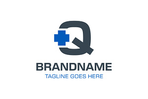 Letter Q Plus Medical Health Logo, a Branding & Logo Template by Pray Art Design Studio