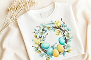 Easter Wreath Clipart Floral Egg Png, an Illustration by GatewayDesign (Thumbnail 3 of 5)