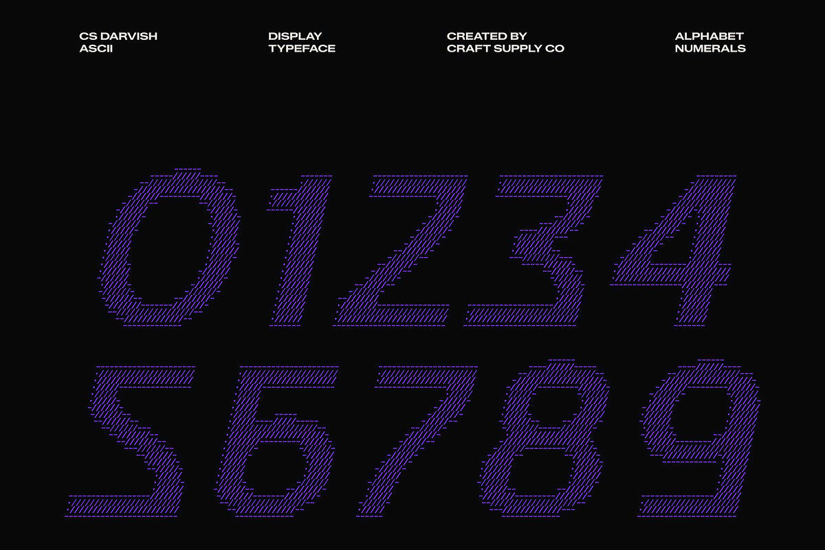 CS Darvish Ascii, a Sans Serif Font by Craft Supply Co. (Photo 5 of 8)