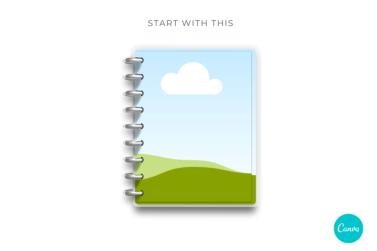 Happy Planner Canva Mockup 7x9 in, a Books & Magazine Mockup by Mockup Scene (Photo 10 of 11)