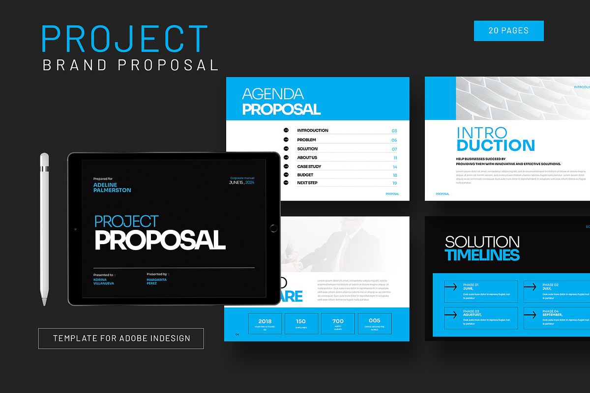 Project Brand Proposal Template, a Magazine Template by TMint Play (Photo 1 of 6)