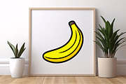 Banana Clipart Collection, a Food Illustration by newminddesign (Thumbnail 6 of 8)