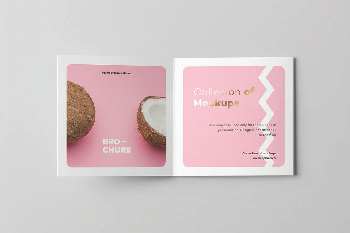 Four Fold Square Brochure Mockup, an Advertising Mockup by DesignRushMarket (Photo 3 of 13)