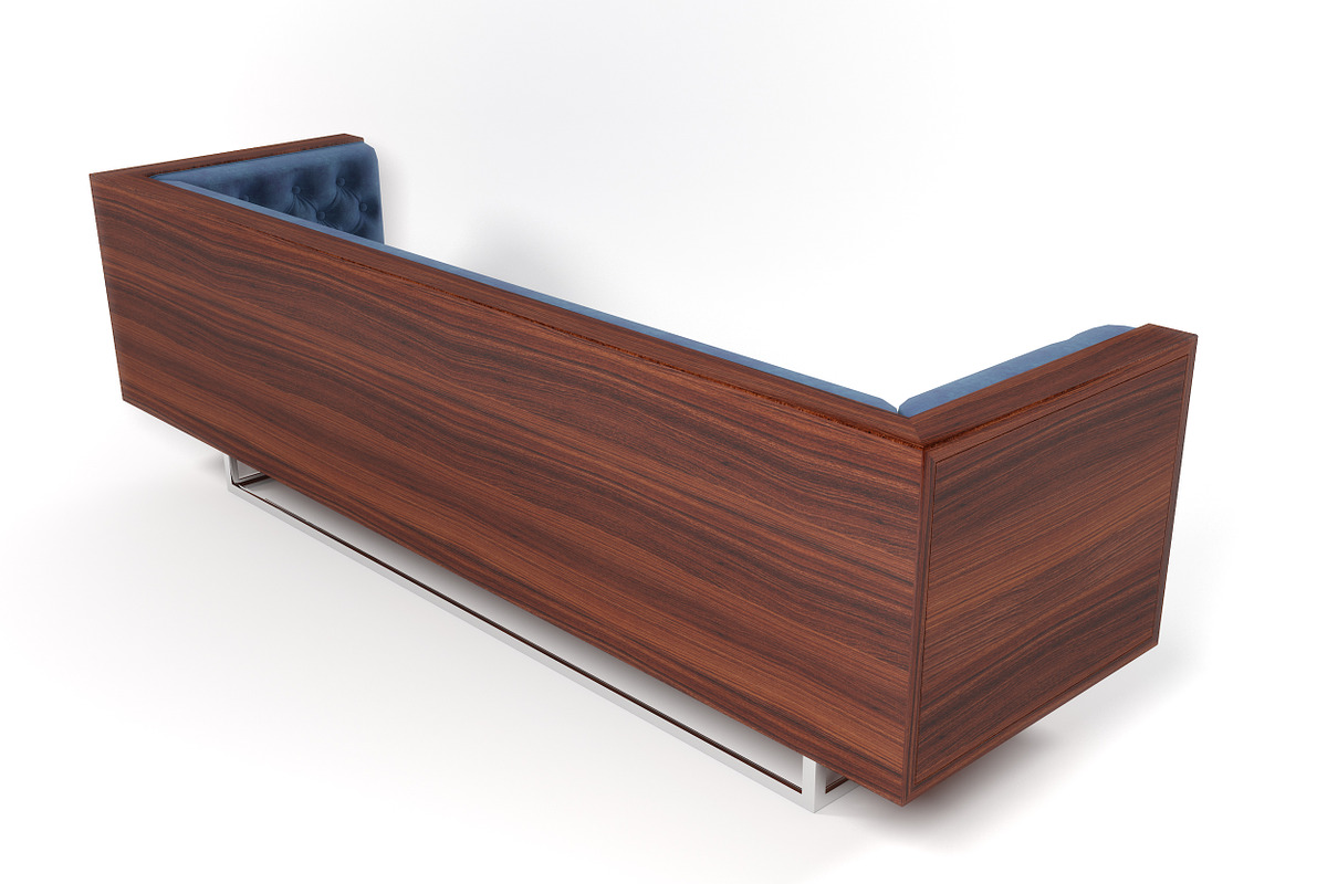 Milo Baughman velvet sofa, a Furniture 3D Model by inDahouze (Photo 4 of 7)