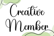 Creative Member, a Handwritten Font by InermediaSTUDIO (Thumbnail 1 of 8)