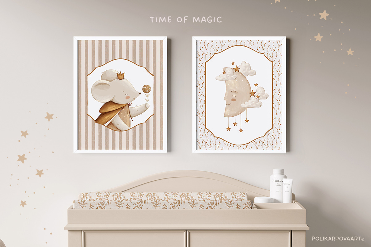 Vintage nursery. Baby collection, an Animal Illustration by polikarpovaart (Photo 17 of 18)