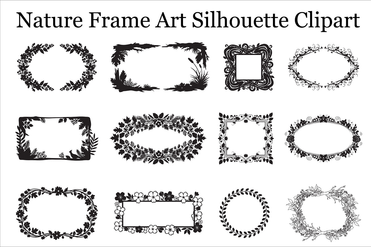 Decorative Nature Frame Silhouette, a Graphic by BIPLOB EXPERT (Photo 1 of 13)