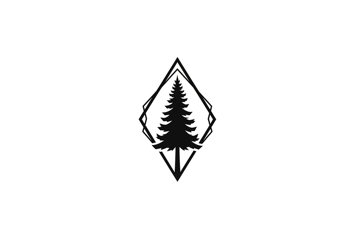 Geometric Pine Tree Emblem Bundle, an Illustration by Creativeshirt (Photo 14 of 31)