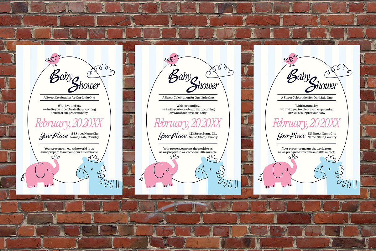 Baby Shower Flyer, a Flyer Template by Aiyari Graphic (Photo 3 of 3)