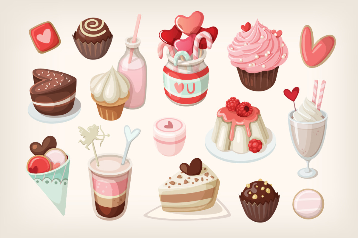Valentine day food, an Object Graphic by Moonery's