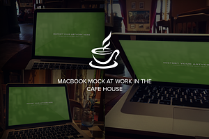 Realistic Macbook Mockup-in Coffee