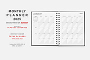 2025 Sunday Starts Planner Bundle, a Stationery Template by MNT-Creator (Thumbnail 2 of 10)
