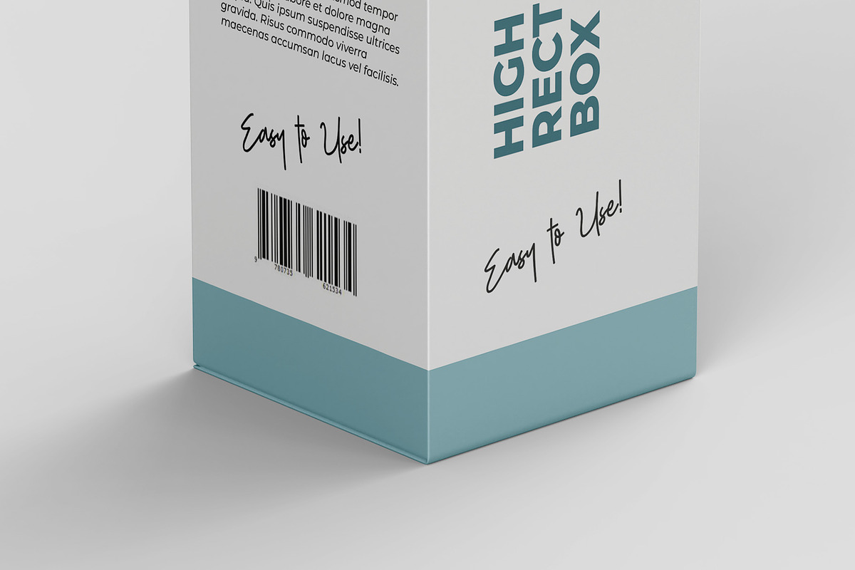 High Rectangle Box Mockup - 6 views, a Packaging Mockup by Illusiongraphic (Photo 14 of 19)