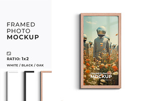Framed Photo Mockup 12x24 in