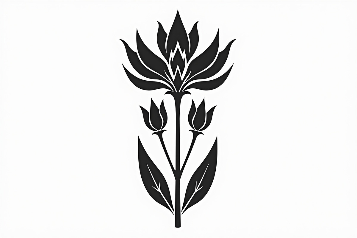 Black Floral Silhouette Set, an Illustration by balal (Photo 17 of 21)