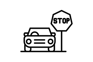 Stop Line Icon, an Icon by Pexelpy
