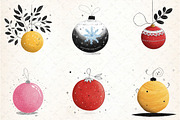 Bauble Clipart Set, an Illustration by DreamCafeArt (Thumbnail 2 of 8)