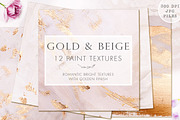Beige acrylic textures with gold, a Texture Graphic by PixelJungle (Thumbnail 1 of 4)