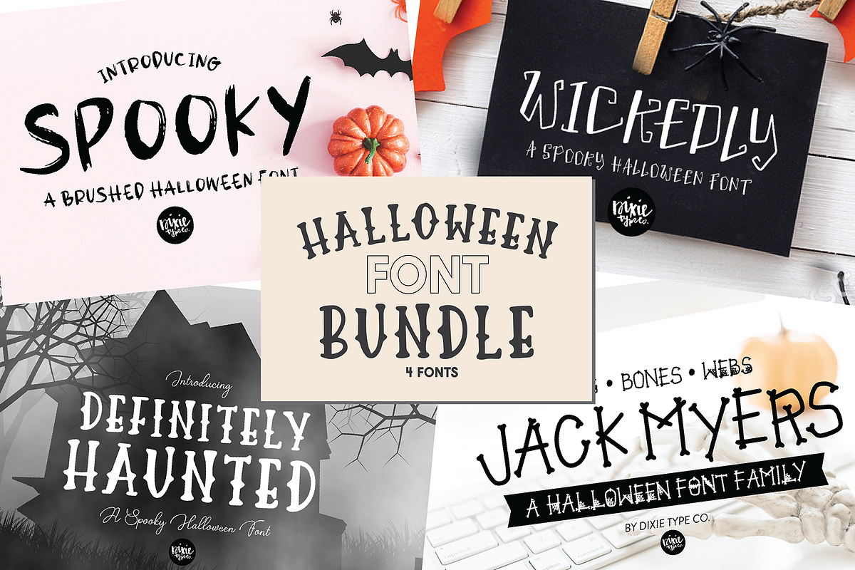 Halloween Font Bundle - .OTF Fonts
