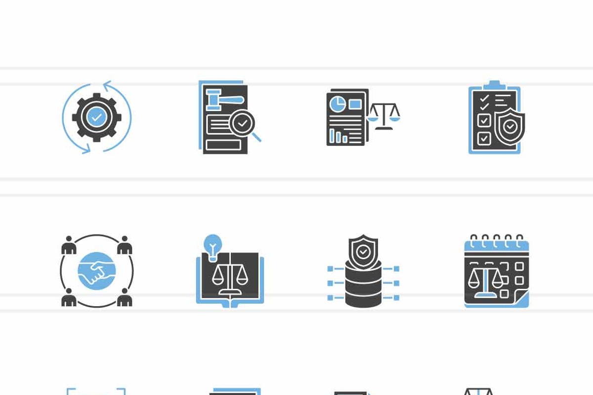 25 LegalTech & Compliance Icons., a Solid Icon by IconBunny (Photo 2 of 2)