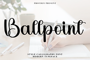 Ballpoint, a Handwritten Font by FreshTypeINK (Thumbnail 1 of 7)