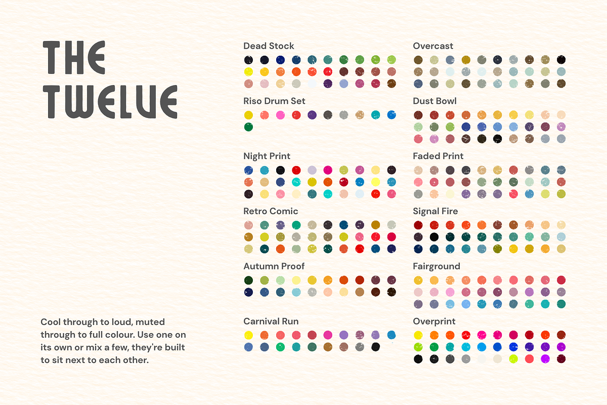 Vintage Print Set Procreate Palettes, a Palette Add-On by Rebus Illustration (Photo 3 of 9)