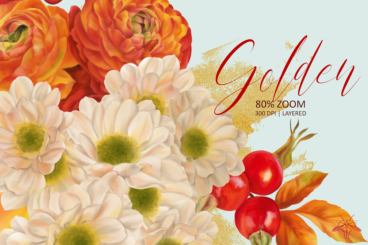 Golden | Watercolor Autumn set, a Decorative Illustration by Tanya Vollar (Photo 7 of 14)