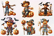Cute Scarecrows clipart, an Illustration by CreationArt (Thumbnail 5 of 5)
